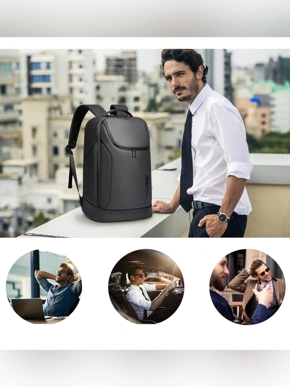 BANGE Business Smart Backpack Waterproof fit 15.6 Inch Laptop Backpack